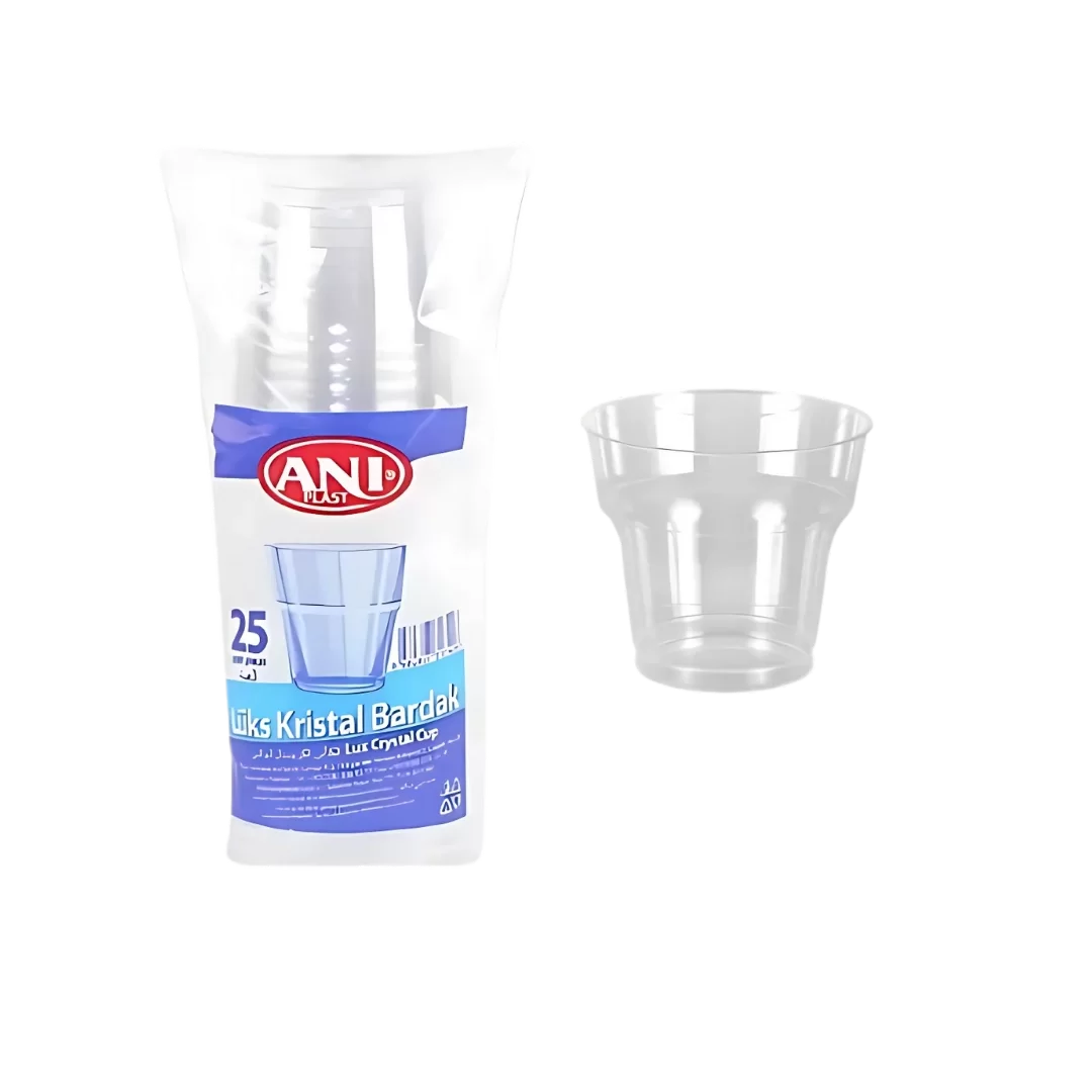 ANI PLAST LÜKS KRİSTAL BARDAK 180cc - 25'li Paket