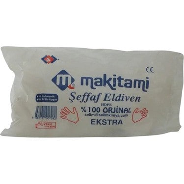 Makitami Şeffaf Eldiven - 100'lü Paket