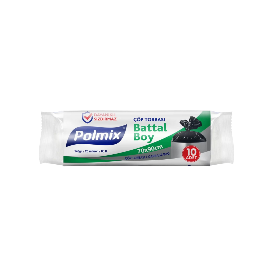 Polmix 72x95 Endüstriyel Battal Boy Çöp Poşeti - 10'lu Paket