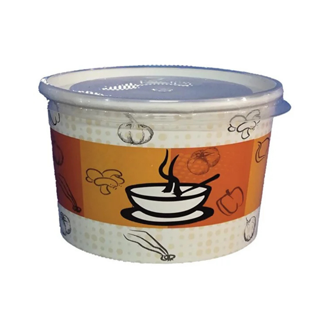 Metrosan 16 Oz Çorba Kabı ve Kapağı 25'li Paket