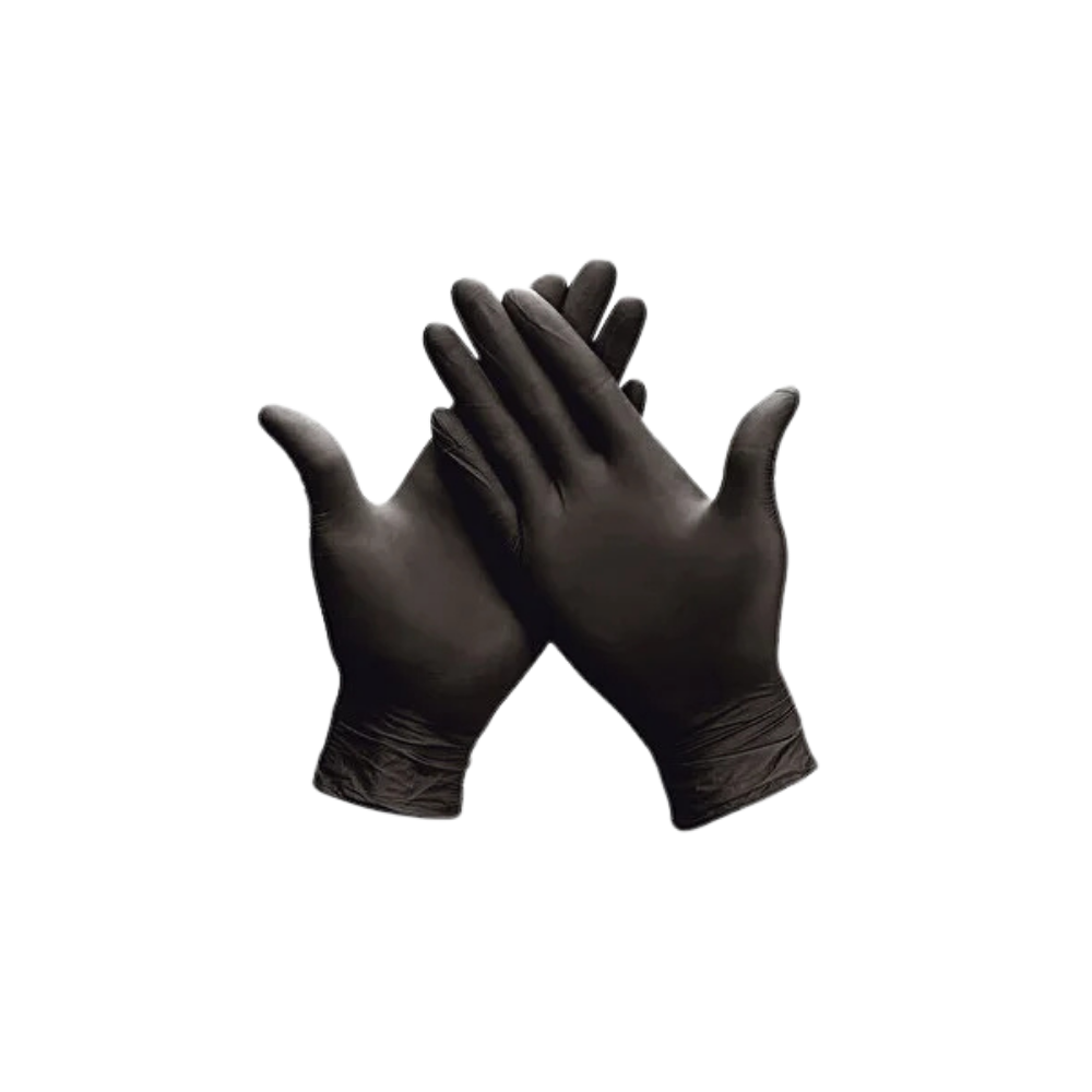Tenty S Beden Siyah Nitril Muayene Eldiveni – 100’lü Paket