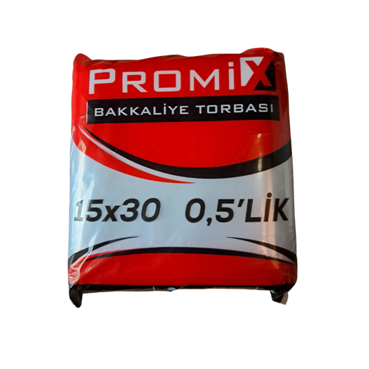 PROMİX 15X30 0,5'LİK BAKKALİYE TORBASI