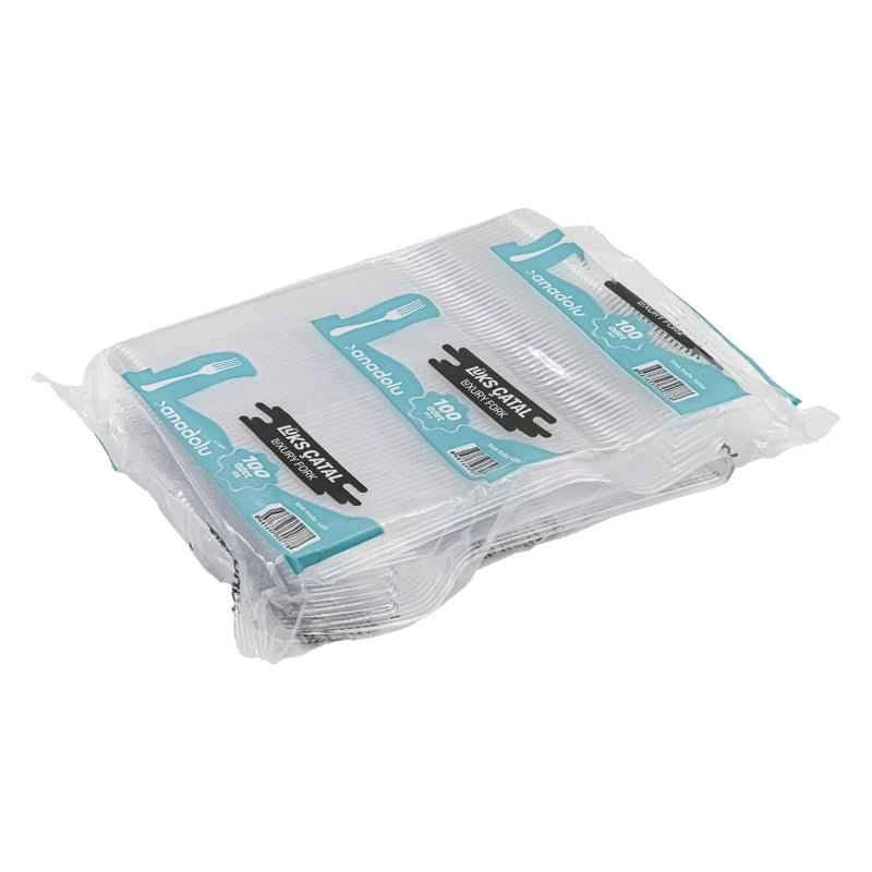 Anadolu Lüks Plastik Çatal - 100'lü Paket