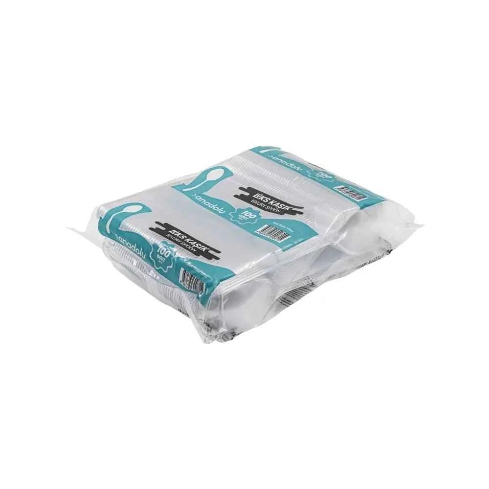 Anadolu Lüks Plastik Kaşık - 100'lü Paket