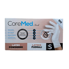 CoreMed S Beden Latex Muayene Eldiveni - 100'lü Paket