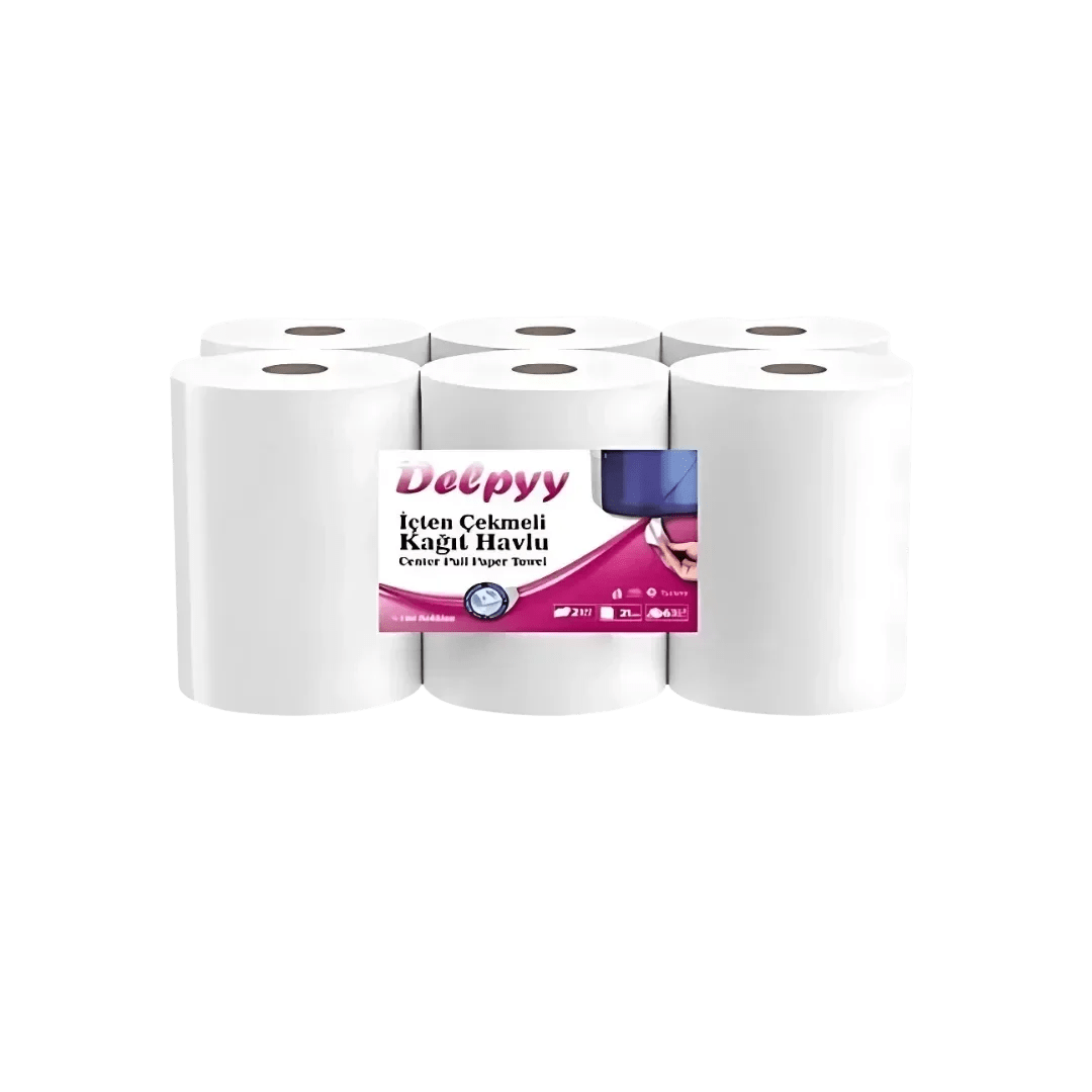 Delpyy İçten Çekmeli Kağıt Havlu - 6 Rulo - Şengür Plastik