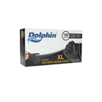 Dolphin XL Beden Siyah Nitril Muayene Eldiveni - 100'lü Paket - Şengür Plastik