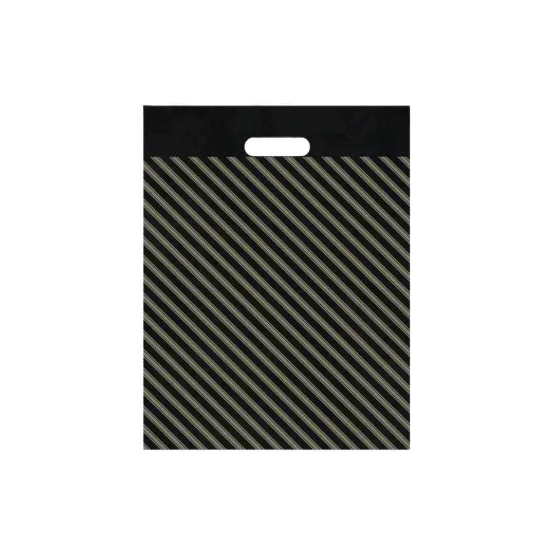 Kimpack Siyah Çizgili No:4 Takviyeli Poşet - 50 Adet - Şengür Plastik