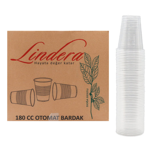 Lindera 180cc Plastik Bardak - 100'lü Paket