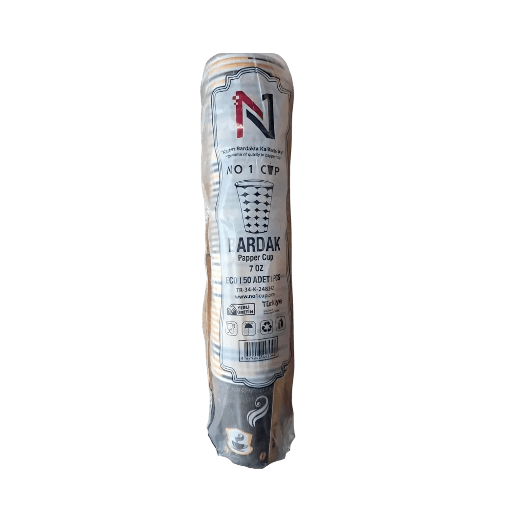 No1 7 Oz Karton Bardak - 100'lü Paket - Şengür Plastik