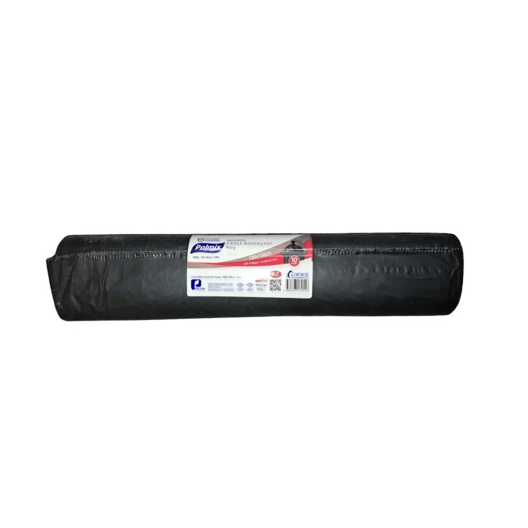 Polmix 120x150 Endüstriyel Konteyner Boy Çöp Poşeti - 10'lu Paket - Şengür Plastik