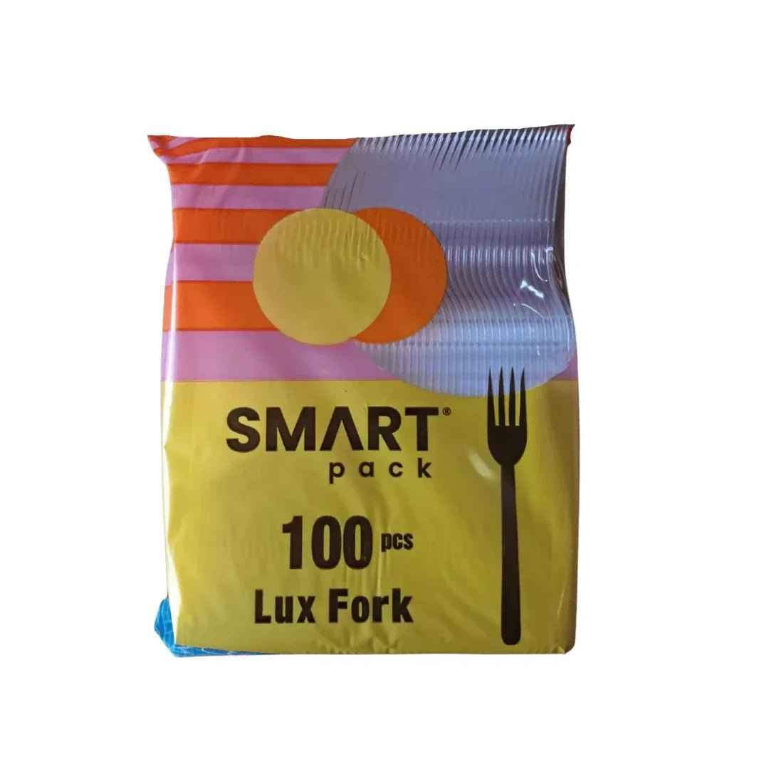 Smartpack Lüks Plastik Çatal - 100'lü Paket