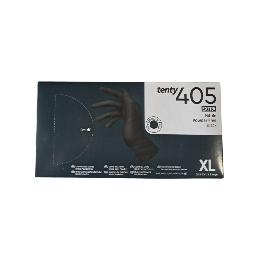 Tenty XL Beden Siyah Nitril Muayene Eldiveni - 100'lü Paket - Şengür Plastik