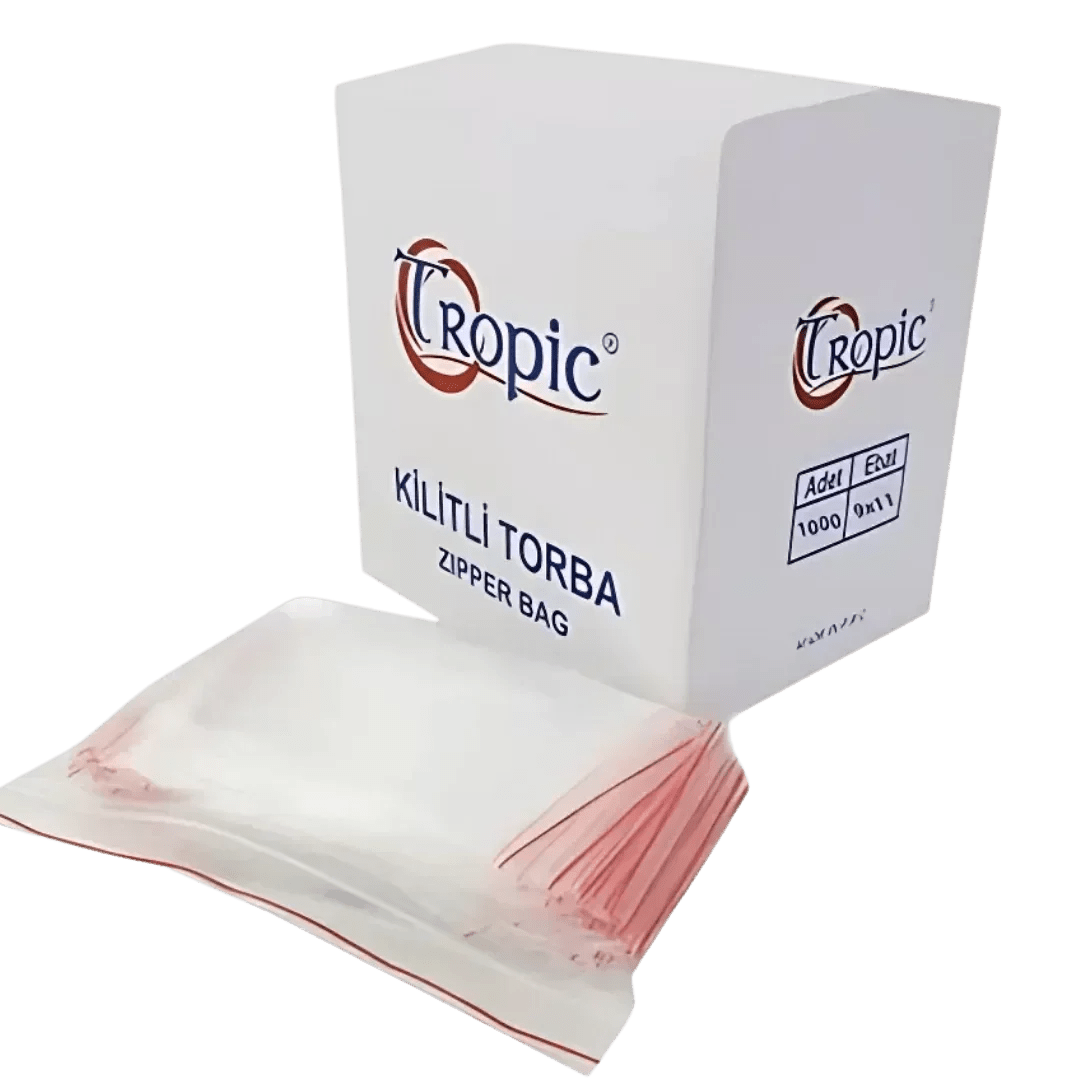 Tropic 9x11 Kilitli Torba - 1000 Adet - Şengür Plastik